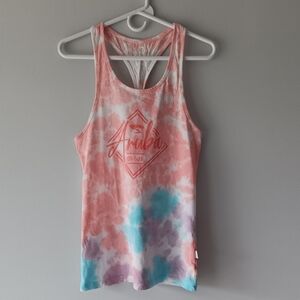 JoAnn's Aruba Tie-Dye Racer Back Tank Top Pink Blue Purple White Medium